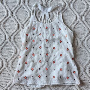 Candies Racerback Loose Fit Sleeveless Double Tank Top Size S - Brown Orange